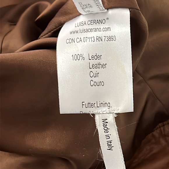 Luisa Cerano soft leather jacket size 38, US8 - Picture 13 of 15